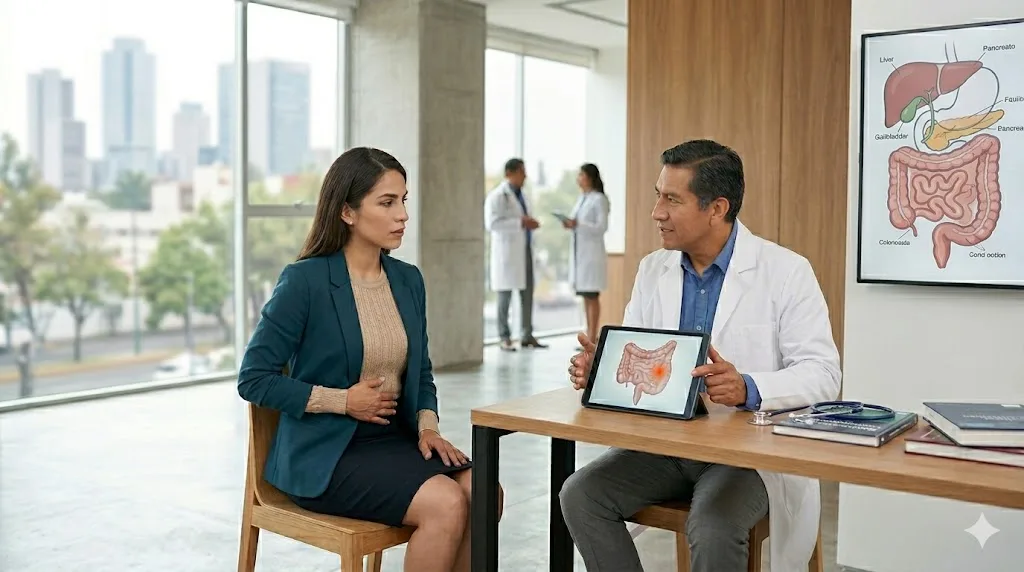 ¿Qué especialista trata el dolor abdominal crónico?